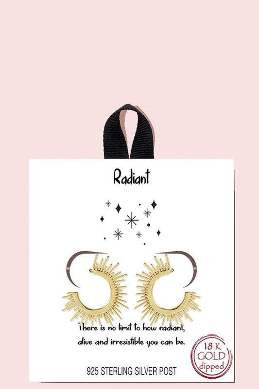 Radiant Burst Earrings-180 Jewelry-Burst Earrings, Earrings, Gold Earrings, Max Retail, Radiant Burst Earrings, Silver Earrings-Silver-[option4]-[option5]-[option6]-Womens-USA-Clothing-Boutique-Shop-Online-Clothes Minded