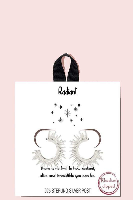 Radiant Burst Earrings-180 Jewelry-Burst Earrings, Earrings, Gold Earrings, Max Retail, Radiant Burst Earrings, Silver Earrings-Silver-[option4]-[option5]-[option6]-Womens-USA-Clothing-Boutique-Shop-Online-Clothes Minded