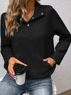 Raglan Sleeve Collared Neck Sweatshirt with Pocket-Tops-Boutique Top, Hundredth, Ship From Overseas, Top, Tops-[option4]-[option5]-[option6]-Womens-USA-Clothing-Boutique-Shop-Online-Clothes Minded