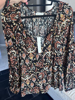 Raglan Sleeve Falling Fabulous Blouse-110 Long Sleeve Tops-Boho Patterned Blouse, Boho Peasant Blouse, Boutique Blouse, Boutique Top, Fall Patterned Blouse, Patterned Blouse, peasant blouse-[option4]-[option5]-[option6]-Womens-USA-Clothing-Boutique-Shop-Online-Clothes Minded