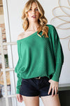 Reborn J Exposed Seam Lantern Sleeve Top-Reborn J, Ship from USA-[option4]-[option5]-[option6]-Womens-USA-Clothing-Boutique-Shop-Online-Clothes Minded