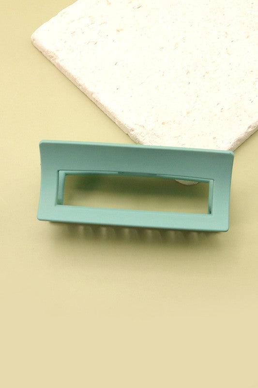 Rectangle Matte Hair Claw-190 Accessories-Hair Claw, Matte Hair Claw, Max Retail, Rectangle Matte Hair Claw-Mint-[option4]-[option5]-[option6]-Womens-USA-Clothing-Boutique-Shop-Online-Clothes Minded