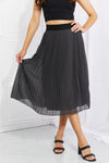 Romantic At Heart Pleated Chiffon Midi Skirt-Ship from USA, Zenana-[option4]-[option5]-[option6]-Womens-USA-Clothing-Boutique-Shop-Online-Clothes Minded
