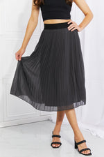 Romantic At Heart Pleated Chiffon Midi Skirt-Black Friday, Ship from USA, Zenana-[option4]-[option5]-[option6]-Womens-USA-Clothing-Boutique-Shop-Online-Clothes Minded