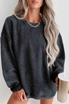 Round Neck Dropped Shoulder Sweatshirt-Tops-Ship From Overseas, SYNZ-Black-S-[option4]-[option5]-[option6]-Womens-USA-Clothing-Boutique-Shop-Online-Clothes Minded