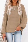 Round Neck Long Sleeve Knit Top-Tops-Boutique Top, Ship From Overseas, SYNZ, Top, Tops-Camel-S-[option4]-[option5]-[option6]-Womens-USA-Clothing-Boutique-Shop-Online-Clothes Minded