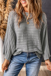 Round Neck Long Sleeve Knit Top-Tops-Boutique Top, Ship From Overseas, SYNZ, Top, Tops-[option4]-[option5]-[option6]-Womens-USA-Clothing-Boutique-Shop-Online-Clothes Minded