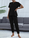 Round Neck Short Sleeve Top and Pants Set-Lounge Sets-Casual Sets, Comfy Set, Lounge Set, Matching Set, Romantichut, Ship From Overseas, Shipping Delay 09/29/2023 - 10/04/2023-[option4]-[option5]-[option6]-Womens-USA-Clothing-Boutique-Shop-Online-Clothes Minded