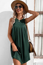 Round Neck Sleeveless Mini Dress-Dresses--[option4]-[option5]-[option6]-Womens-USA-Clothing-Boutique-Shop-Online-Clothes Minded