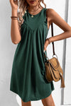 Round Neck Sleeveless Mini Dress-Dresses-Forest-S-[option4]-[option5]-[option6]-Womens-USA-Clothing-Boutique-Shop-Online-Clothes Minded
