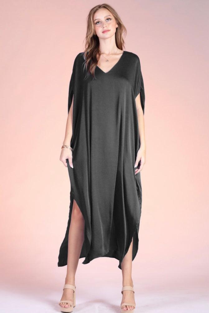 Silk Look Caftan-150 Dresses-Black Caftan, Caftan, Caftan Dress, Max Retail, Red Caftan, Silk Look Caftan-Small-Black-[option4]-[option5]-[option6]-Womens-USA-Clothing-Boutique-Shop-Online-Clothes Minded