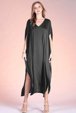 Silk Look Caftan-150 Dresses-Black Caftan, Caftan, Caftan Dress, Red Caftan, Silk Look Caftan-[option4]-[option5]-[option6]-Womens-USA-Clothing-Boutique-Shop-Online-Clothes Minded