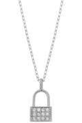 Silver Mini Lock CZ Necklace-180 Jewelry-Max Retail, Mini Lock Necklace, Necklace, Silver Lock Necklace, Silver Mini Lock CZ Necklace-[option4]-[option5]-[option6]-Womens-USA-Clothing-Boutique-Shop-Online-Clothes Minded
