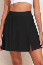 Slit Swim Skort with Pockets-Ship From Overseas, Shipping delay February 7 - February 16, SYNZ-[option4]-[option5]-[option6]-Womens-USA-Clothing-Boutique-Shop-Online-Clothes Minded