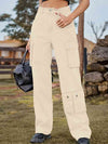 Straight Leg Cargo Jeans-Pants-Bottoms, M.F, Ship From Overseas-Pastel Yellow-S-[option4]-[option5]-[option6]-Womens-USA-Clothing-Boutique-Shop-Online-Clothes Minded
