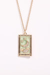 Tarot Card Pendant Stainless Steel Necklace-Necklace-H&S, jewelry, Ship From Overseas, Shipping Delay 09/29/2023 - 10/04/2023-Moon/Green-One Size-[option4]-[option5]-[option6]-Womens-USA-Clothing-Boutique-Shop-Online-Clothes Minded