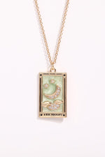 Tarot Card Pendant Stainless Steel Necklace-Necklace-H&S, jewelry, Ship From Overseas, Shipping Delay 09/29/2023 - 10/04/2023-Moon/Green-One Size-[option4]-[option5]-[option6]-Womens-USA-Clothing-Boutique-Shop-Online-Clothes Minded