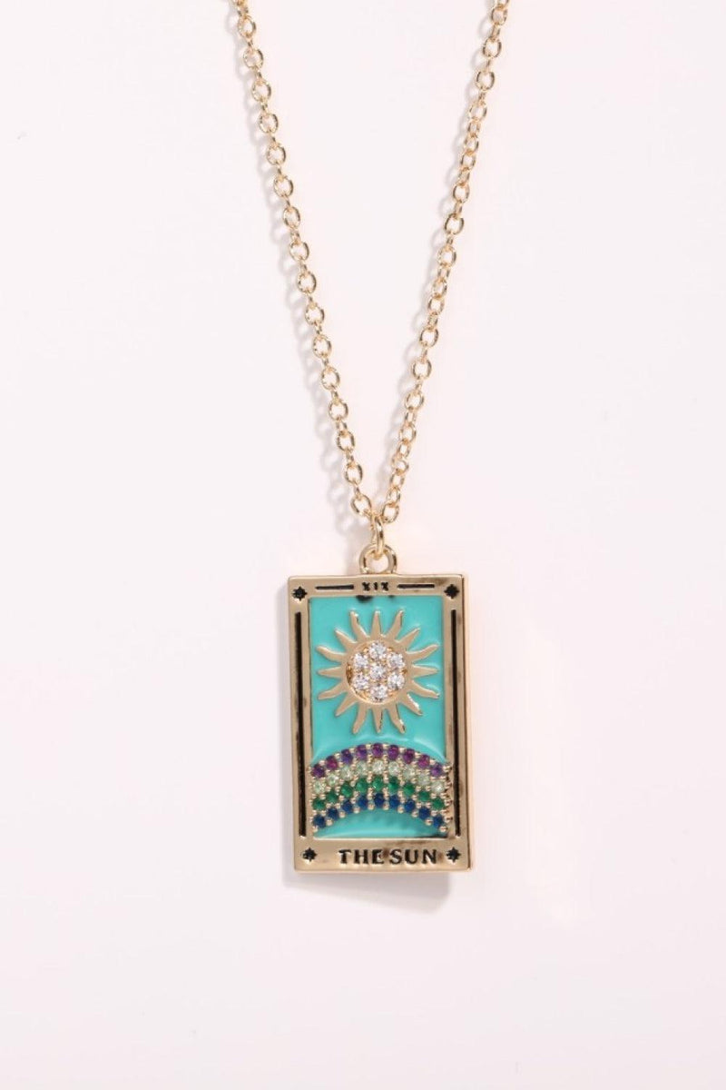 Tarot Card Pendant Stainless Steel Necklace-Necklace-H&S, jewelry, Ship From Overseas, Shipping Delay 09/29/2023 - 10/04/2023-Sun-One Size-[option4]-[option5]-[option6]-Womens-USA-Clothing-Boutique-Shop-Online-Clothes Minded