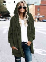 Teddy Hooded Jacket with Pockets-Jackets-Fall Jacket, Jacket, Jackets & Blazers, M@F@T, Ship From Overseas-Army Green-S-[option4]-[option5]-[option6]-Womens-USA-Clothing-Boutique-Shop-Online-Clothes Minded