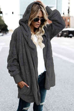 Teddy Hooded Jacket with Pockets-Jackets-Fall Jacket, Jacket, Jackets & Blazers, M@F@T, Ship From Overseas-[option4]-[option5]-[option6]-Womens-USA-Clothing-Boutique-Shop-Online-Clothes Minded