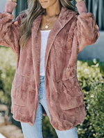 Teddy Hooded Jacket with Pockets-Jackets-Fall Jacket, Jacket, Jackets & Blazers, M@F@T, Ship From Overseas-Light Mauve-S-[option4]-[option5]-[option6]-Womens-USA-Clothing-Boutique-Shop-Online-Clothes Minded