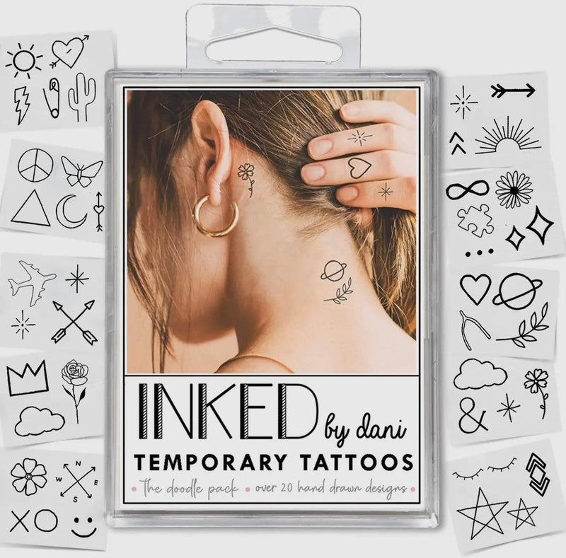 Temporary Tattoo Packs-190 Accessories-Temporary Tattoos-Doodle Pack-[option4]-[option5]-[option6]-Womens-USA-Clothing-Boutique-Shop-Online-Clothes Minded