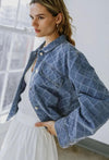 Textured Denim Jacket-140 Jackets-Denim Jacket, Jean Jacket-[option4]-[option5]-[option6]-Womens-USA-Clothing-Boutique-Shop-Online-Clothes Minded