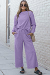 Textured Long Sleeve Top and Drawstring Pants Set-Double Take, Ship from USA-Lavender-2XL-[option4]-[option5]-[option6]-Womens-USA-Clothing-Boutique-Shop-Online-Clothes Minded