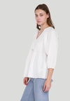 Textured Peasant Top-100 Short Sleeve Tops-boutique top, Max Retail, peasant top, white top-XSmall-[option4]-[option5]-[option6]-Womens-USA-Clothing-Boutique-Shop-Online-Clothes Minded