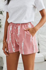 Tie-Dye Drawstring Waist Shorts with Pockets-Shorts-Ship From Overseas, Shorts, SYNZ-Pink-S-[option4]-[option5]-[option6]-Womens-USA-Clothing-Boutique-Shop-Online-Clothes Minded