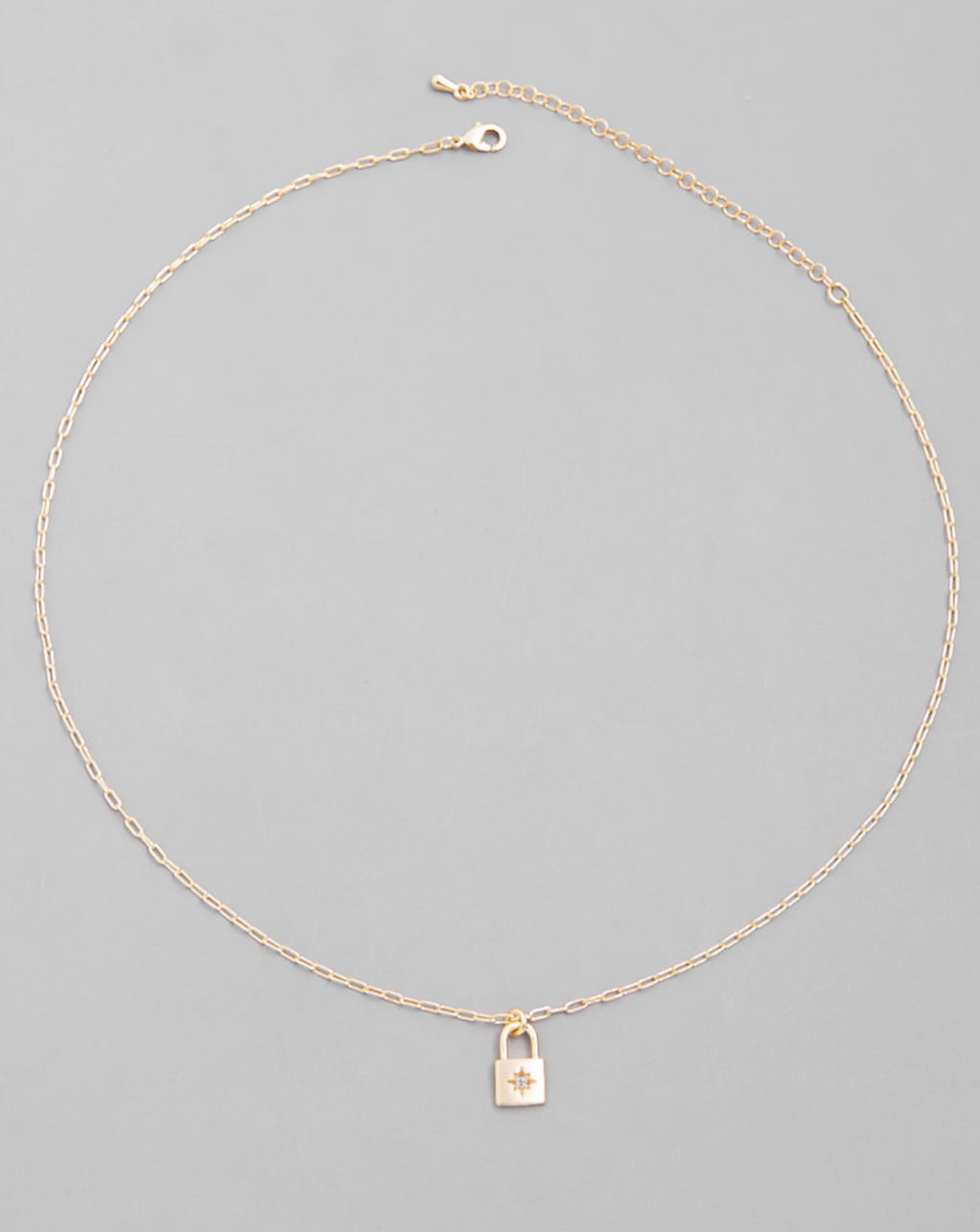 Tiny Lock Necklace-180 Jewelry-Accessories, Gold Lock Necklace, jewelry, Lock Necklace, Max Retail, Necklaces, Pink Collection, Tiny Lock Necklace-[option4]-[option5]-[option6]-Womens-USA-Clothing-Boutique-Shop-Online-Clothes Minded