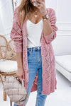 V-Neck Long Sleeve Cardigan-Ship From Overseas, SYNZ-Dusty Pink-S-[option4]-[option5]-[option6]-Womens-USA-Clothing-Boutique-Shop-Online-Clothes Minded