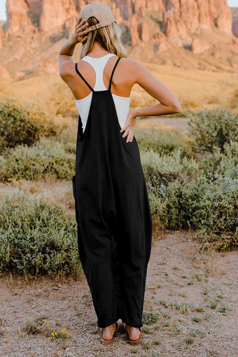 V-Neck Sleeveless Jumpsuit with Pocket-Jumpsuit-Black Friday, Double Take, Ship From Overseas, Shipping Delay 09/29/2023 - 10/02/2023-Black-S-[option4]-[option5]-[option6]-Womens-USA-Clothing-Boutique-Shop-Online-Clothes Minded