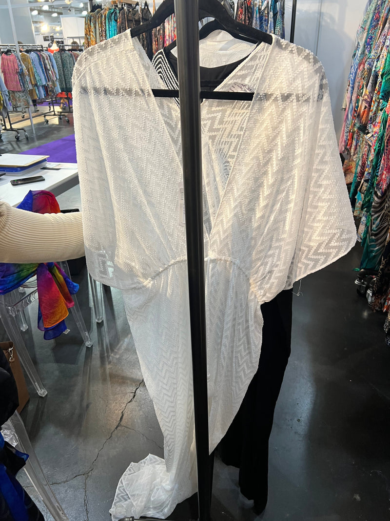 White Caftan-150 Dresses-Caftan Dress, Patterned Caftan Dress, Swim Cover Up-[option4]-[option5]-[option6]-Womens-USA-Clothing-Boutique-Shop-Online-Clothes Minded
