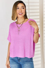 Zenana Full Size Round Neck Short Sleeve T-Shirt-Ship from USA, Zenana-Bright Mauve-S-[option4]-[option5]-[option6]-Womens-USA-Clothing-Boutique-Shop-Online-Clothes Minded