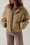 Zip Up Collared Neck Long Sleeve Winter Coat-Jackets-Ship From Overseas, SYNZ-Taupe-2XL-[option4]-[option5]-[option6]-Womens-USA-Clothing-Boutique-Shop-Online-Clothes Minded
