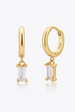 Zircon Huggie Drop Earrings-KIKICHICC, Ship From Overseas-Gold/White-One Size-[option4]-[option5]-[option6]-Womens-USA-Clothing-Boutique-Shop-Online-Clothes Minded