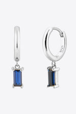 Zircon Huggie Drop Earrings-KIKICHICC, Ship From Overseas-Silver/Blue-One Size-[option4]-[option5]-[option6]-Womens-USA-Clothing-Boutique-Shop-Online-Clothes Minded