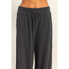 High Waist Drawstring Wide Leg Pants