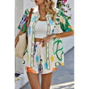 Two Piece Print Elastic Waist Short Sets