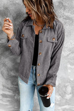 WBS Corduroy Long Sleeve Jacket-Gray-S-[option4]-[option5]-[option6]-Womens-USA-Clothing-Boutique-Shop-Online-Clothes Minded