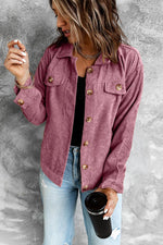 WBS Corduroy Long Sleeve Jacket-Pink-S-[option4]-[option5]-[option6]-Womens-USA-Clothing-Boutique-Shop-Online-Clothes Minded
