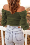 WBS Drawstring Detail Flounce Sleeve Off-Shoulder Crop Top-[option4]-[option5]-[option6]-Womens-USA-Clothing-Boutique-Shop-Online-Clothes Minded