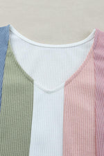 WBS Multicolored Striped Waffle-Knit Sleeveless Tank-Shirts & Tops--[option4]-[option5]-[option6]-Womens-USA-Clothing-Boutique-Shop-Online-Clothes Minded