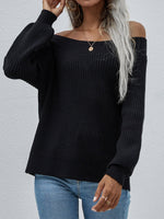 WBS Off-Shoulder Rib-Knit Sweater-Shipping Delay 01/12/2023 - 01/29/2023, ShippingDelay 01/12/2023 - 01/29/2023-[option4]-[option5]-[option6]-Womens-USA-Clothing-Boutique-Shop-Online-Clothes Minded