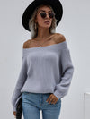 WBS Off-Shoulder Rib-Knit Sweater-Shipping Delay 01/12/2023 - 01/29/2023, ShippingDelay 01/12/2023 - 01/29/2023-Gray-S-[option4]-[option5]-[option6]-Womens-USA-Clothing-Boutique-Shop-Online-Clothes Minded