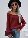 WBS Off-Shoulder Rib-Knit Sweater-Shipping Delay 01/12/2023 - 01/29/2023, ShippingDelay 01/12/2023 - 01/29/2023-Red-S-[option4]-[option5]-[option6]-Womens-USA-Clothing-Boutique-Shop-Online-Clothes Minded