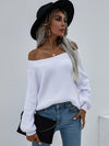 WBS Off-Shoulder Rib-Knit Sweater-Shipping Delay 01/12/2023 - 01/29/2023, ShippingDelay 01/12/2023 - 01/29/2023-White-S-[option4]-[option5]-[option6]-Womens-USA-Clothing-Boutique-Shop-Online-Clothes Minded