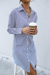WBS Striped Button Front Ruched Shirt Dress-Shipping delay 01/15/2023 - 01/31/2023-[option4]-[option5]-[option6]-Womens-USA-Clothing-Boutique-Shop-Online-Clothes Minded