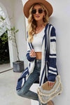 WBS Striped Open Front Hooded Cardigan-Shirts & Tops-Blue-S-[option4]-[option5]-[option6]-Womens-USA-Clothing-Boutique-Shop-Online-Clothes Minded